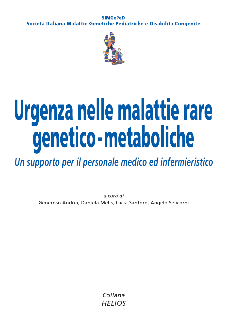 copertina libro Urgenze nelle malattie rare genetico-metaboliche